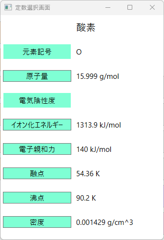酸素原子量